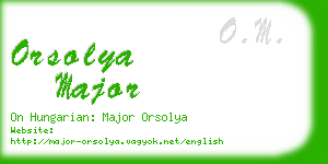 orsolya major business card